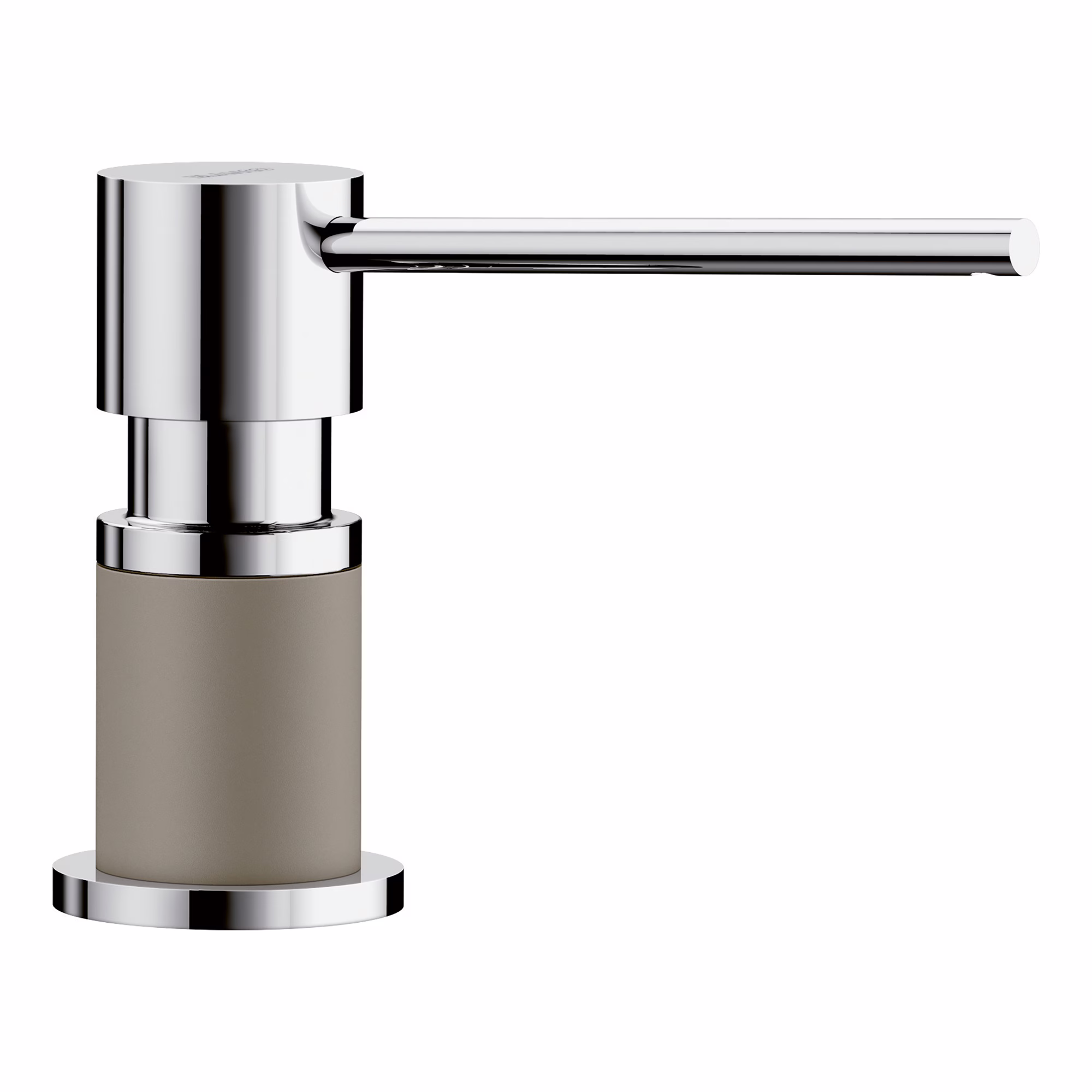 Lato Soap Dispenser - Chrome/Truffle