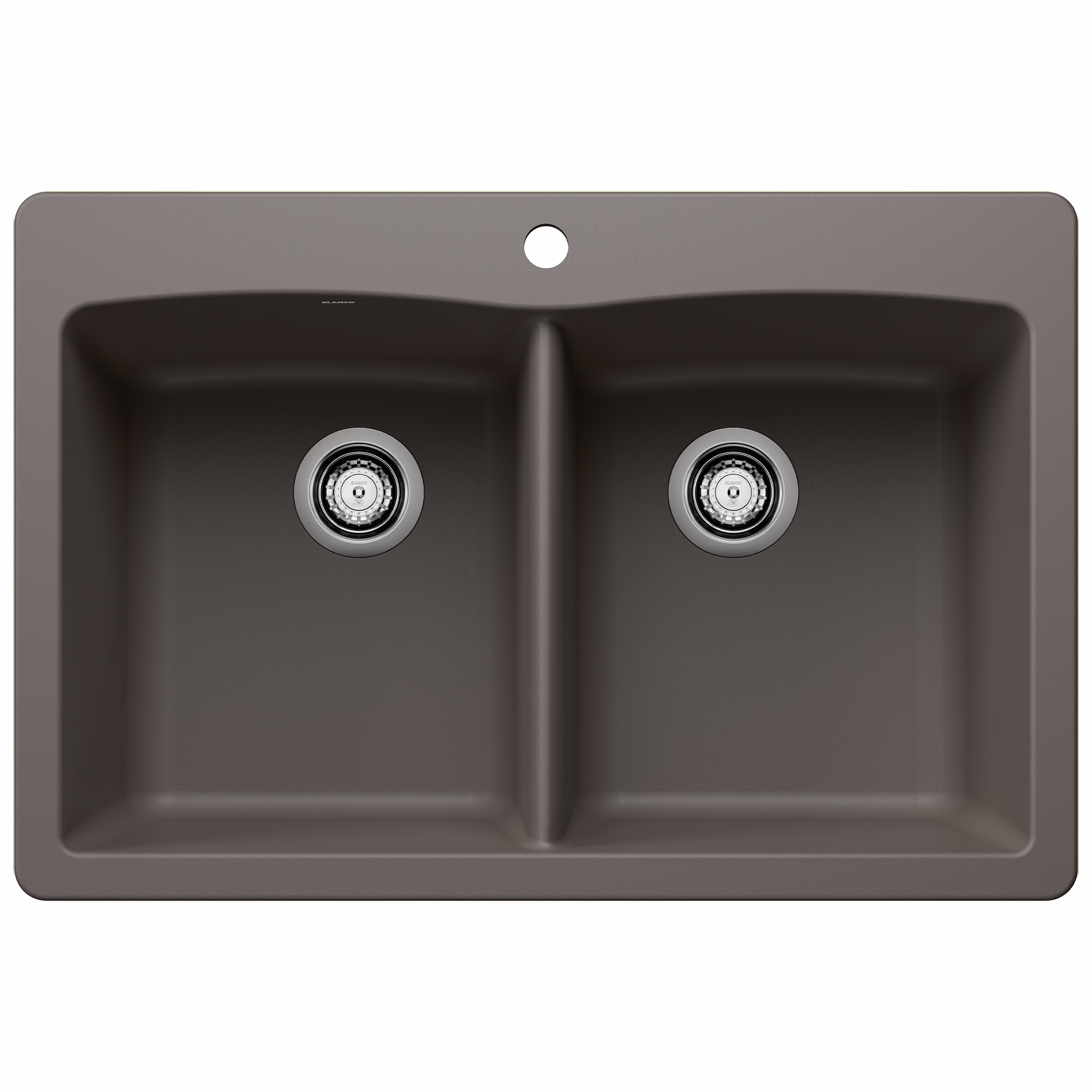 Diamond SILGRANIT 33" 50/50 Double Bowl Dual Mount Kitchen Sink - Volcano Gray