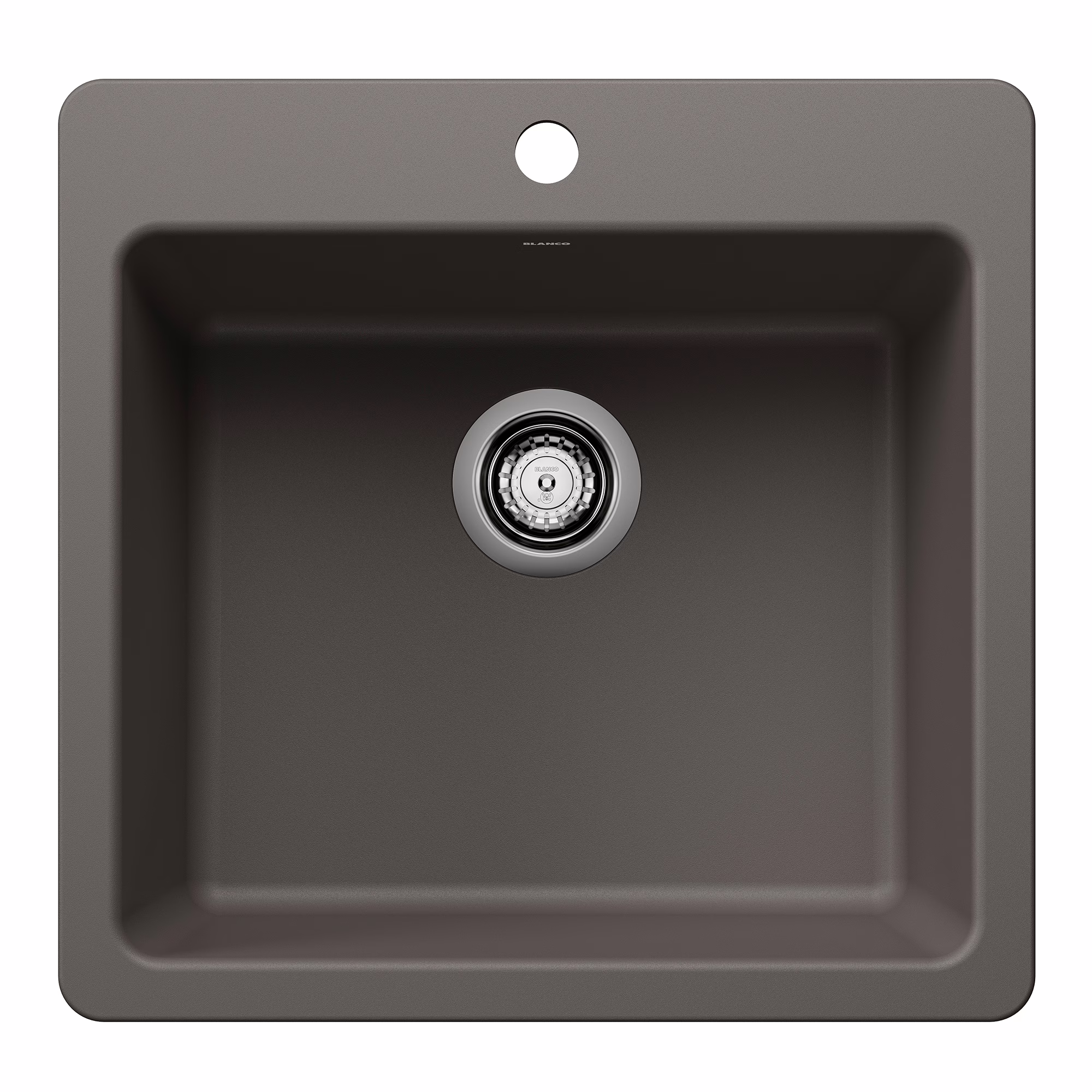 Liven SILGRANIT 21" Single Bowl Dual Mount Kitchen Sink - Volcano Gray