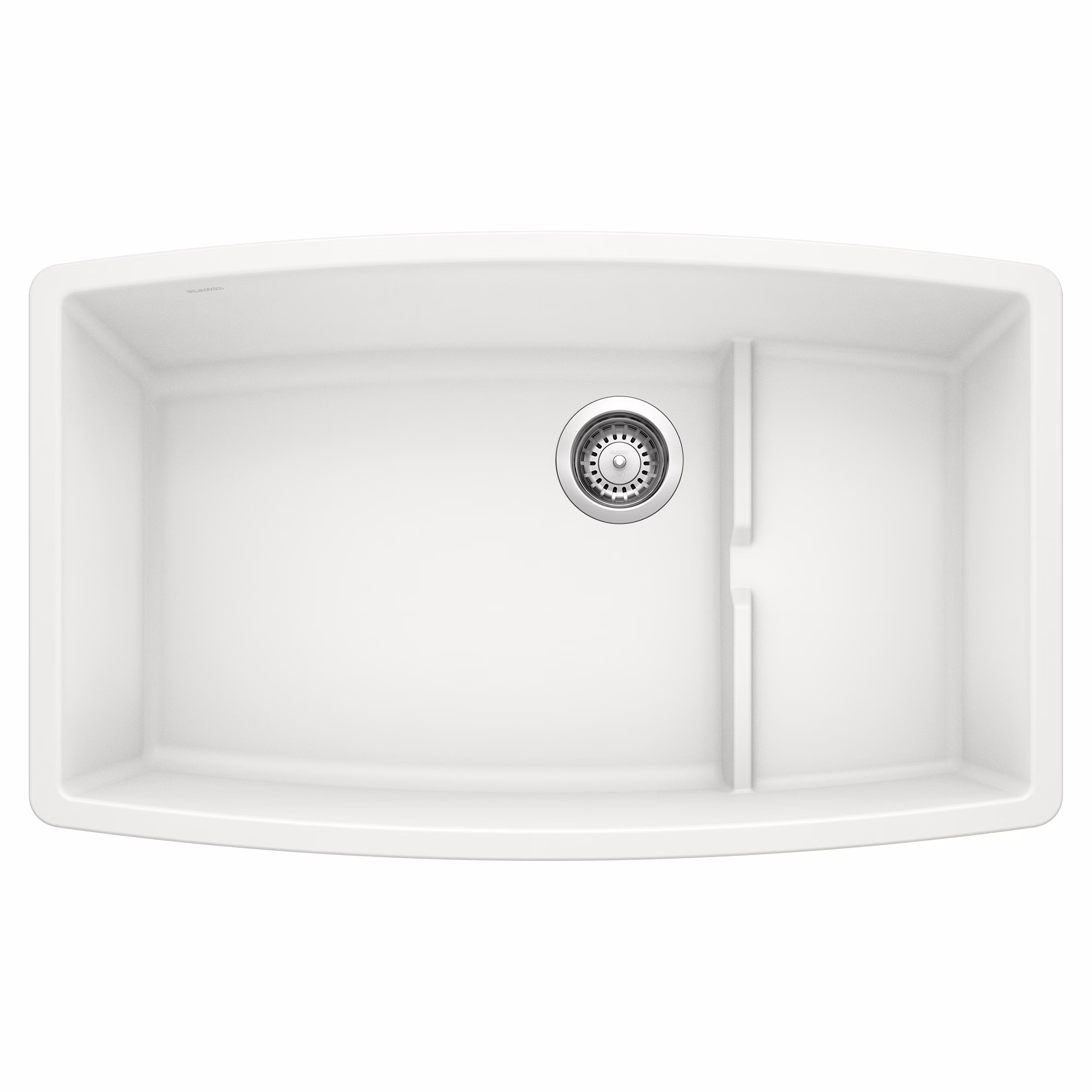 Performa Cascade SILGRANIT 32" Single Bowl Undermount Kitchen Sink with Colander - White