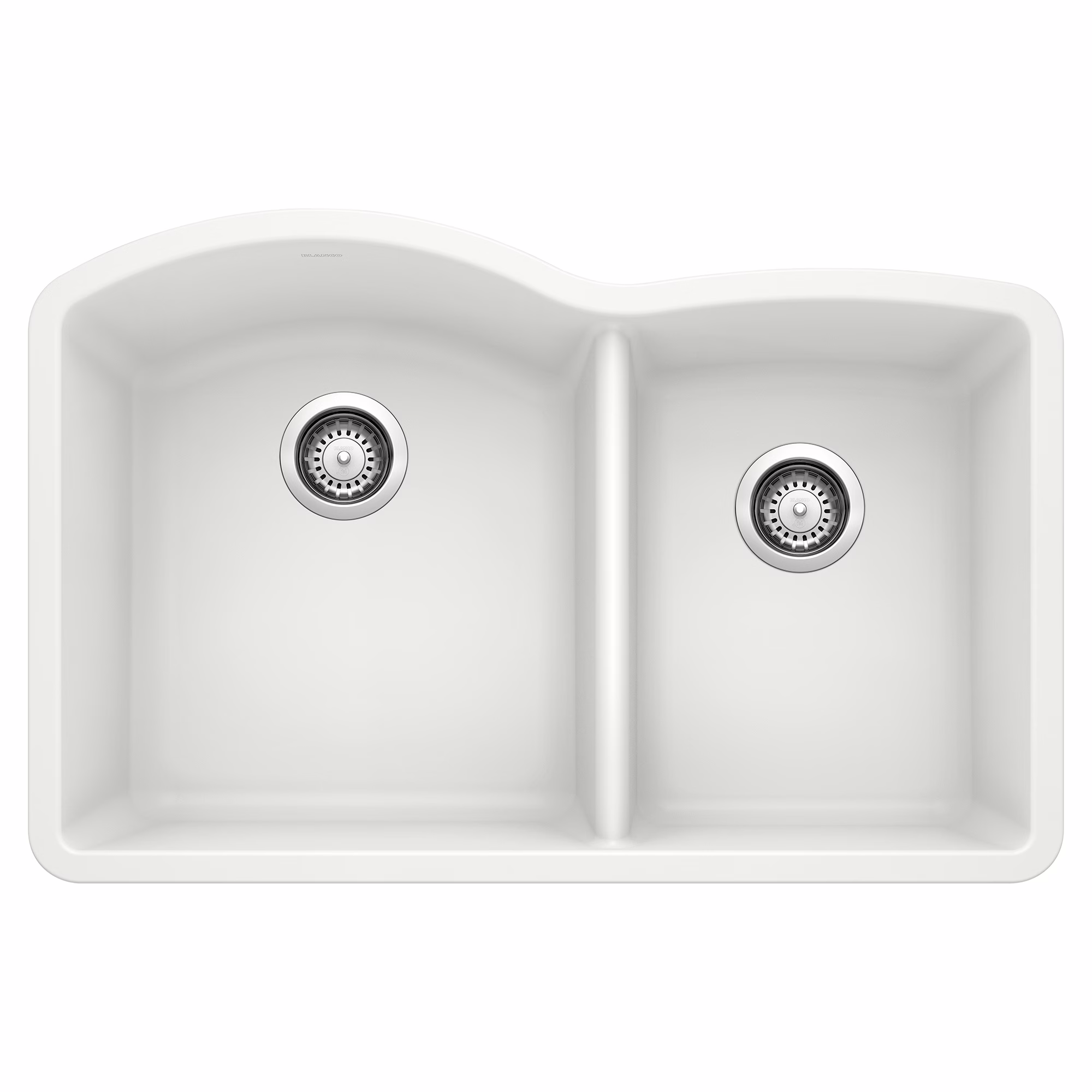 Diamond SILGRANIT 32" 60/40 Double Bowl Undermount Kitchen Sink - White