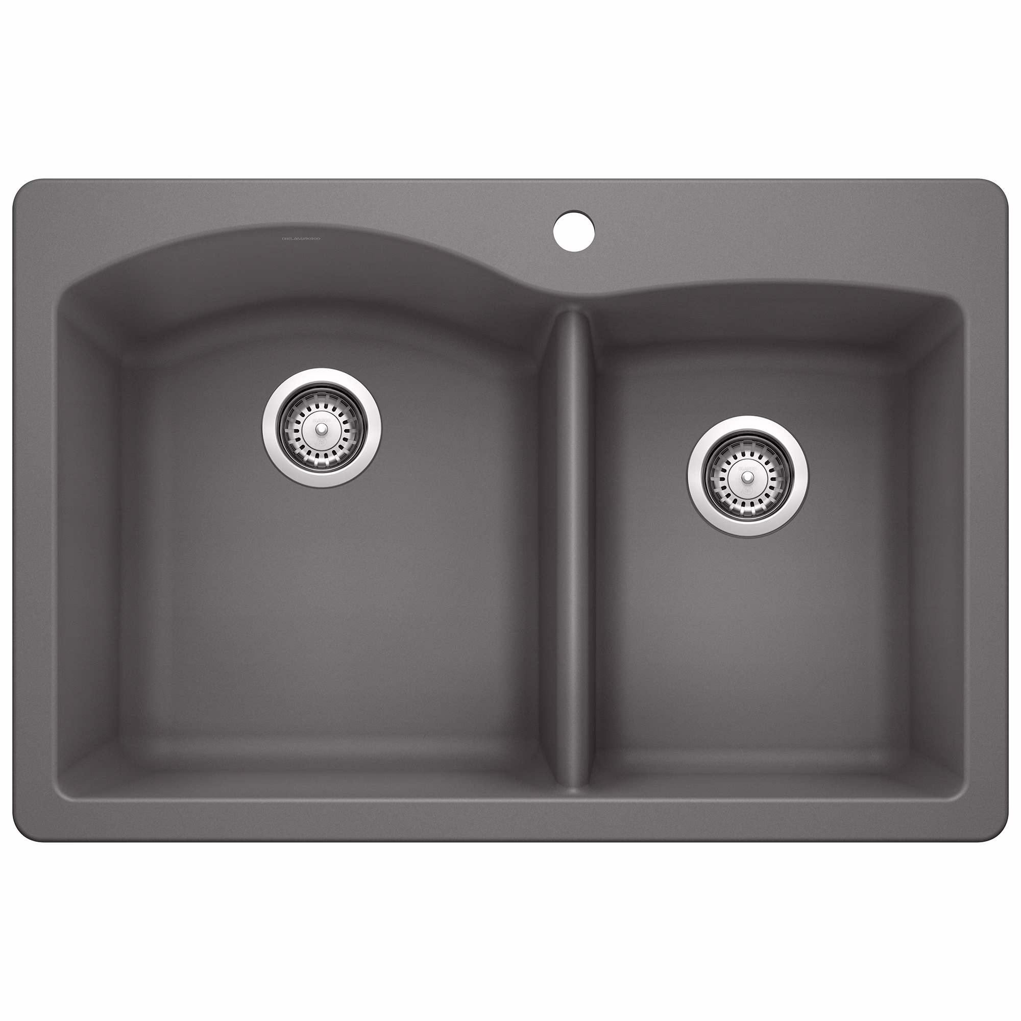 Diamond SILGRANIT 33" 60/40 Double Bowl Dual Mount Kitchen Sink - Cinder