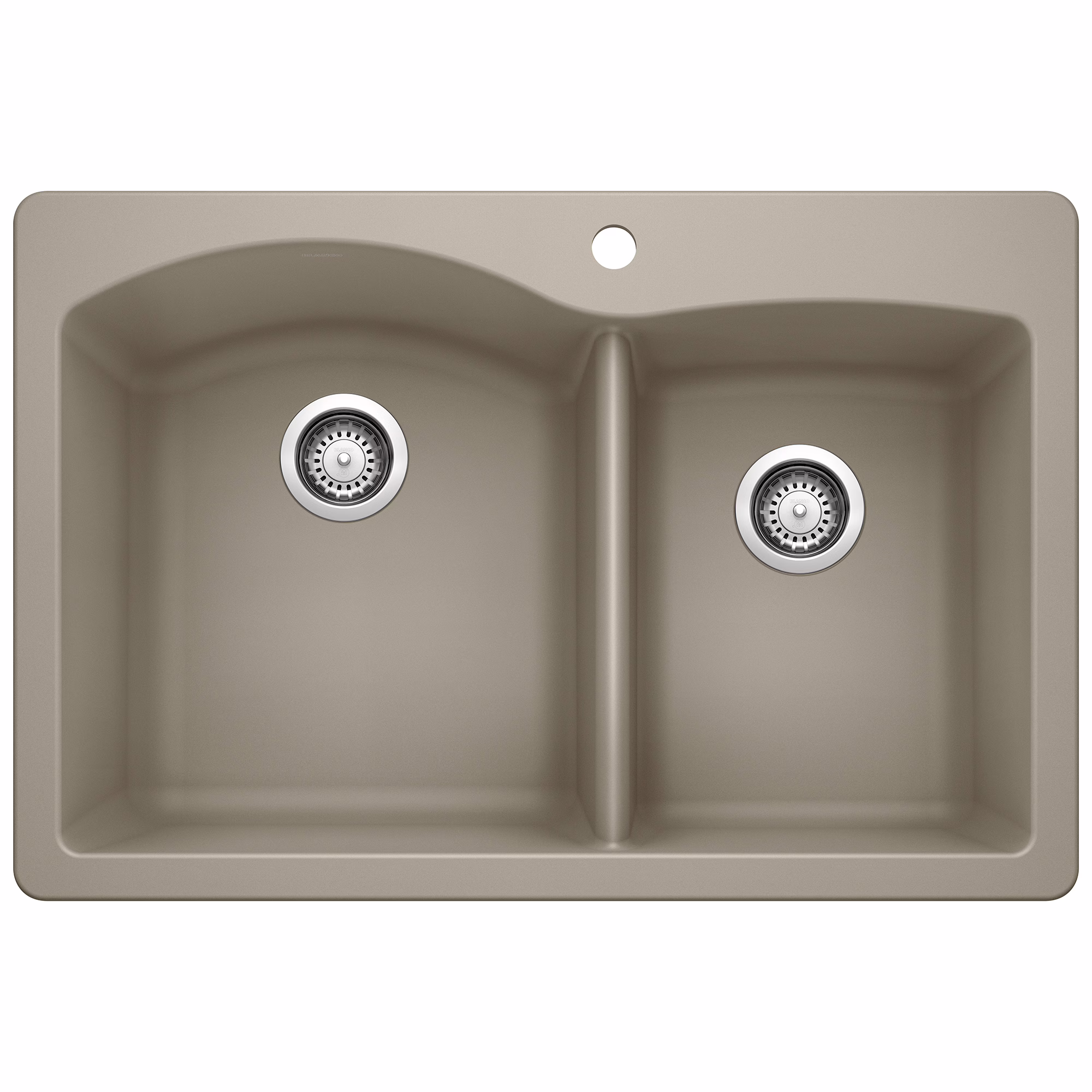 Diamond SILGRANIT 33" 60/40 Double Bowl Dual Mount Kitchen Sink -  Truffle