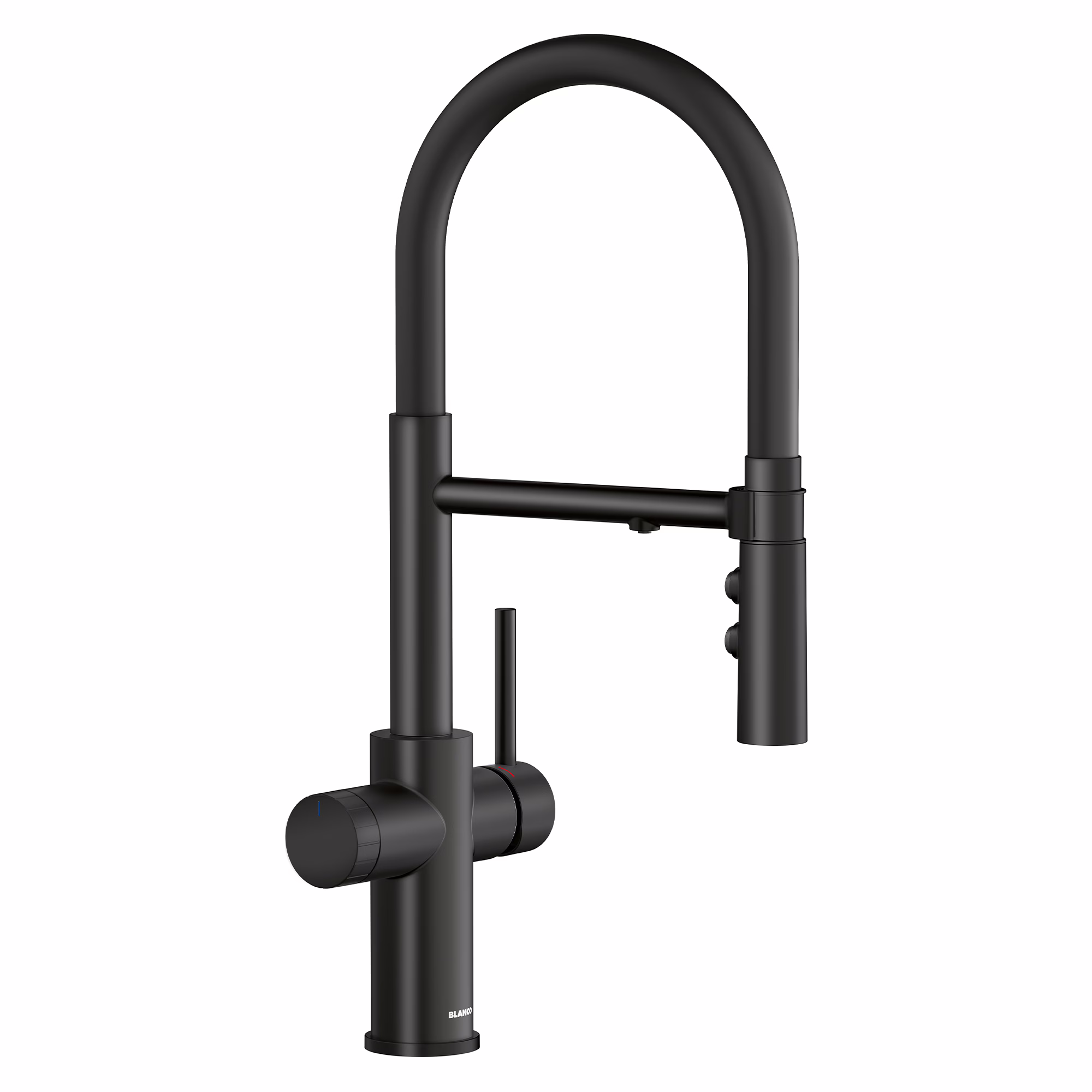 Catris Flexo Filter-Ready Semi-Pro Pull-Down Dual-Spray Kitchen Faucet - Matte Black