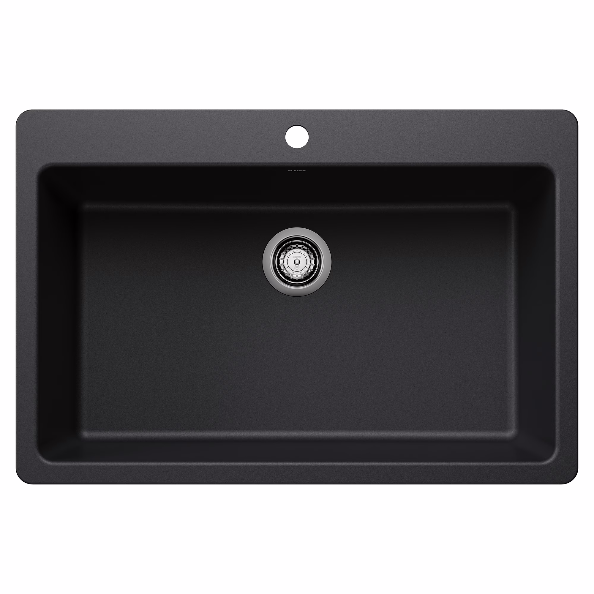 Liven SILGRANIT 33" Super Single Dual Mount Kitchen Sink - Coal Black