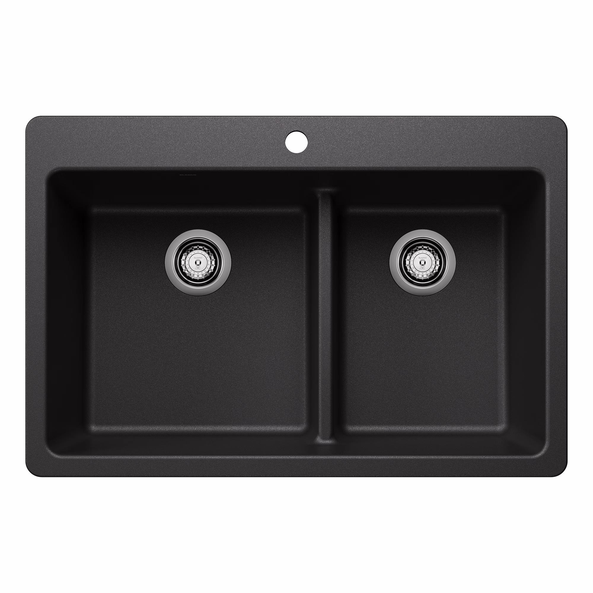 Liven SILGRANIT 33" 60/40 Double Bowl Dual Mount Kitchen Sink with Low Divide - Anthracite