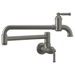 Delta Black Stainless Steel Broderick® Pot Filler Wall-Mount