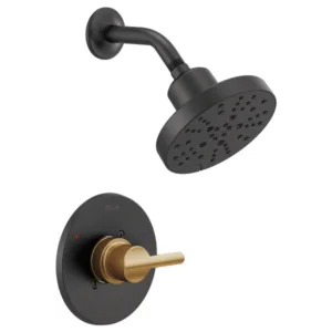 Delta Matte Black / Champagne Bronze Nicoli® Shower Trim