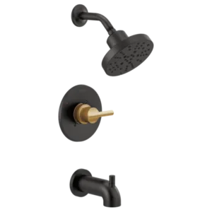 Delta Matte Black / Champagne Bronze Nicoli® Tub & Shower Trim