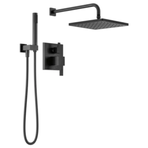 Delta Matte Black Modern Tub / Shower