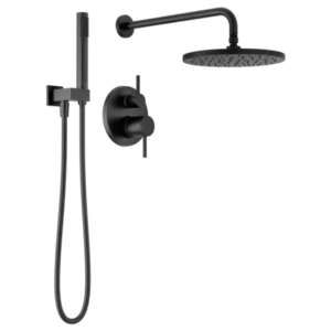 Delta Matte Black Modern Tub / Shower
