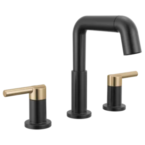 Delta Matte Black / Champagne Bronze Nicoli® Widespread