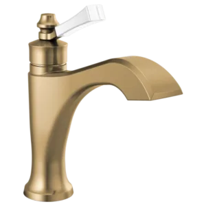 Delta Champagne Bronze / Porcelain Dorval Single Hole