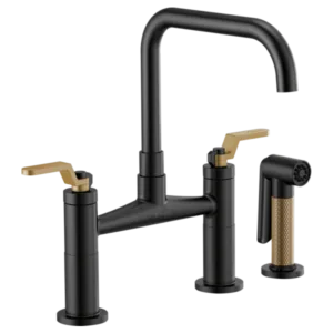 Brizo Matte Black/Luxe Gold Litze Widespread