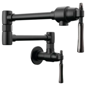 Brizo Matte Black / Brilliance Black Onyx The Tulham™ Kitchen Collection by Brizo® Pot Filler Wall-Mount