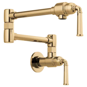 Brizo Polished Gold Rook® Pot Filler Wall-Mount