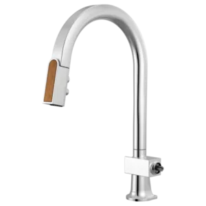 Brizo Polished Polished Chrome / Teak Wood Frank Lloyd Wright® Pull-Down