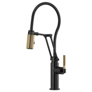 Brizo Matte Black/Luxe Gold Litze Articulating