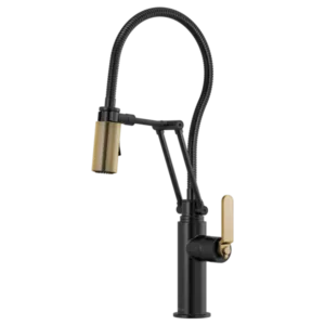 Brizo Matte Black/Luxe Gold Litze Articulating