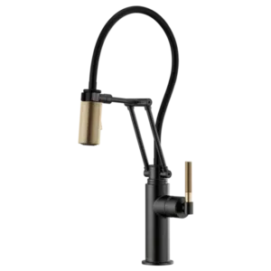 Brizo Matte Black/Luxe Gold Litze Articulating
