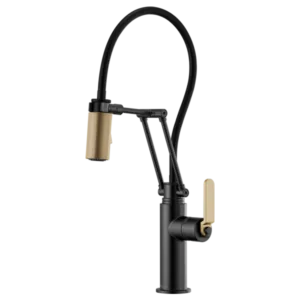 Brizo Matte Black/Luxe Gold Litze Articulating