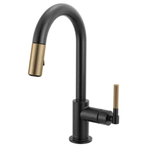 Brizo Matte Black/Luxe Gold Litze Pull-Down Prep