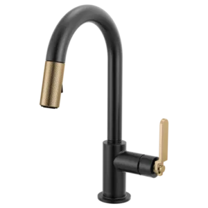 Brizo Matte Black/Luxe Gold Litze Pull-Down Prep