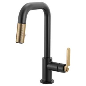 Brizo Matte Black/Luxe Gold Litze Pull-Down Prep