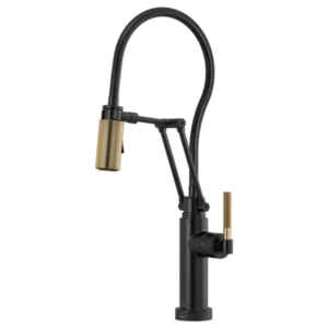 Brizo Matte Black/Luxe Gold Litze Articulating