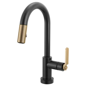 Brizo Matte Black/Luxe Gold Litze Pull-Down Prep