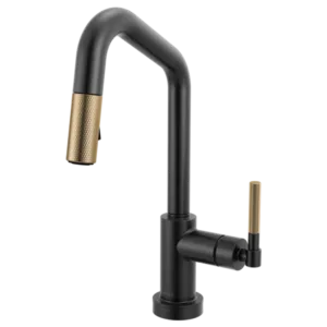 Brizo Matte Black/Luxe Gold Litze Pull-Down Prep