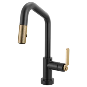 Brizo Matte Black/Luxe Gold Litze Pull-Down Prep
