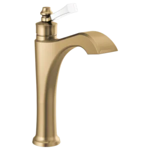 Delta Champagne Bronze / Porcelain Dorval Single Hole