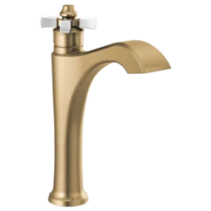 Delta Champagne Bronze / Porcelain Dorval Single Hole