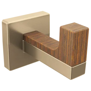 Brizo Luxe Gold / Wood Frank Lloyd Wright Robe / Utility Hook