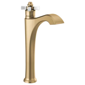 Delta Champagne Bronze / Porcelain Dorval Single Hole