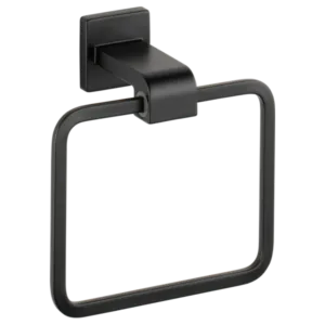Delta Matte Black Ara® Towel Ring