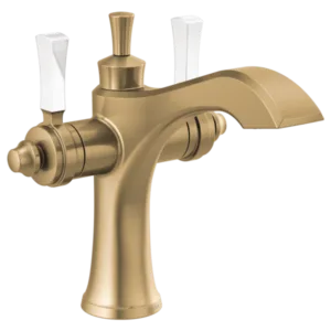 Delta Champagne Bronze / Porcelain Dorval Single Hole