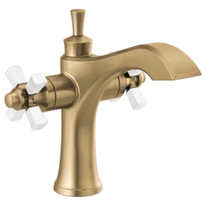 Delta Champagne Bronze / Porcelain Dorval Single Hole