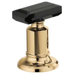 Brizo Polished Gold / Black Crystal Invari® Handle Kit