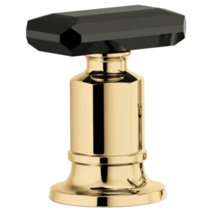 Brizo Polished Gold / Black Crystal Invari® Handle Kit