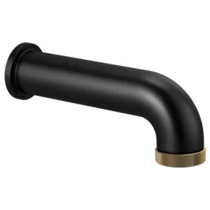 Brizo Matte Black/Luxe Gold Litze Tub Spout