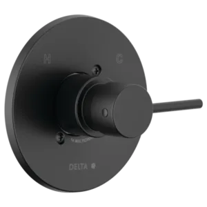 Delta Matte Black Modern Valve Trim