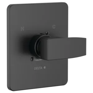 Delta Matte Black Modern Valve Trim