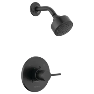 Delta Matte Black Modern Shower Trim