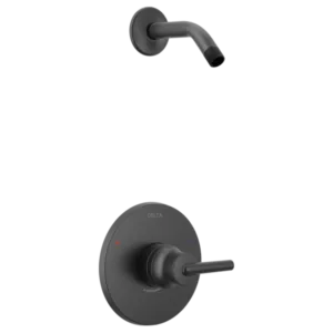 Delta Matte Black Modern Shower Trim