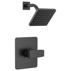 Delta Matte Black Modern Shower Trim