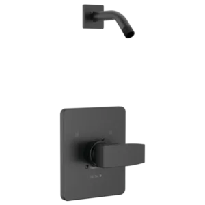 Delta Matte Black Modern Shower Trim