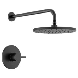 Delta Matte Black Modern Shower Trim