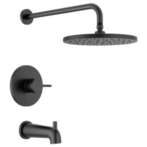 Delta Matte Black Modern Tub & Shower Trim